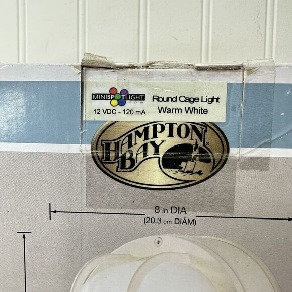 Minispotlight.com 12v 8” Round Caged Light Warm White Haunted House Escape Room - Picture 10 of 10